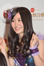 NMB48会見の様子。