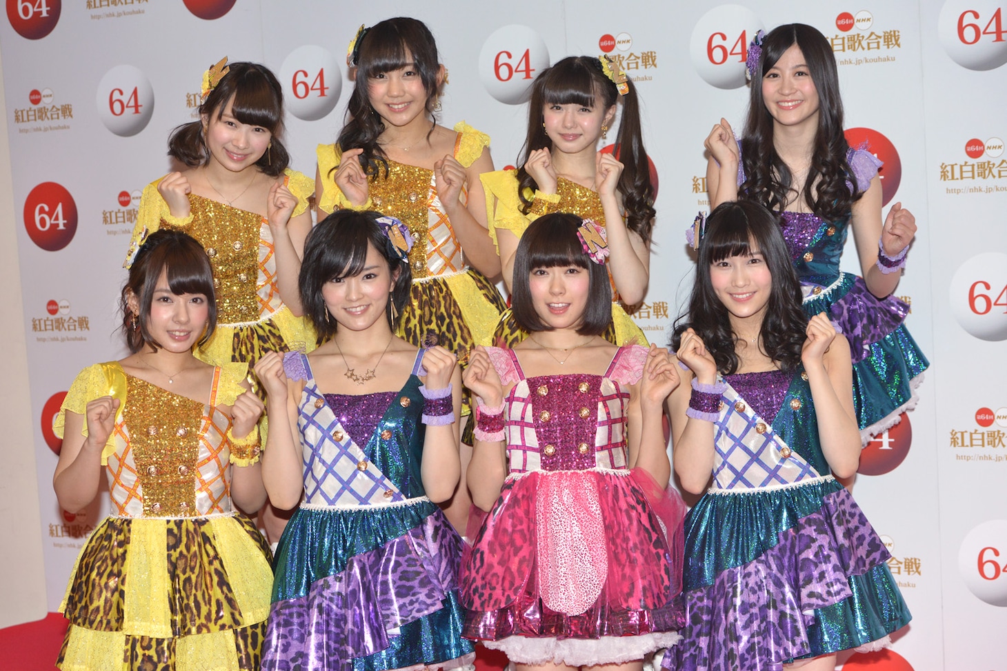NMB48会見の様子。