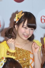 NMB48会見の様子。