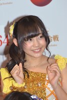 NMB48会見の様子。