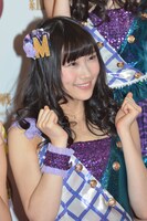 NMB48会見の様子。