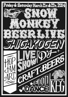 「SNOW MONKEY BEER LIVE 2014」フライヤー