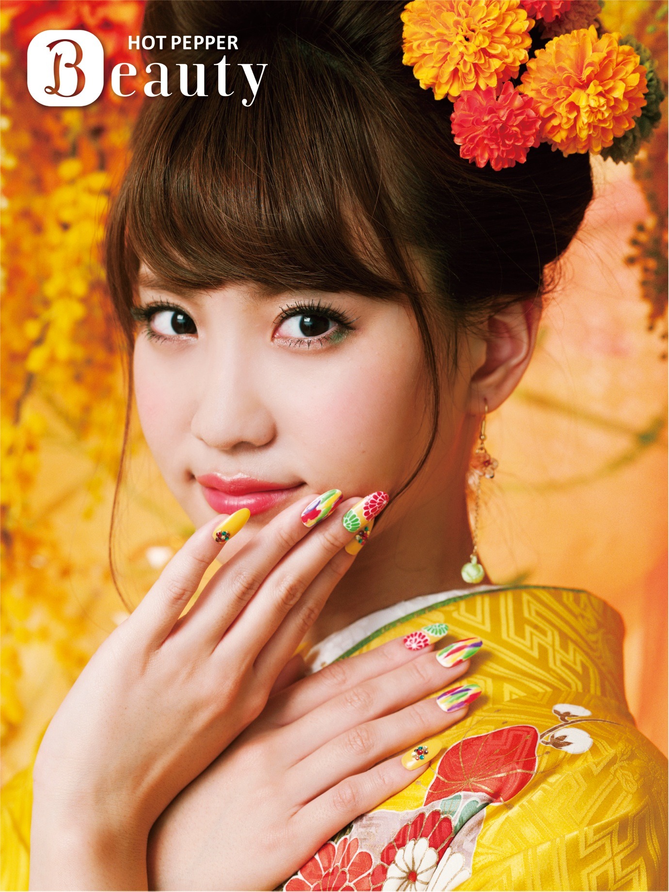 「Hot Pepper Beauty」キャンペーンのために撮影された永尾まりやの記念写真。