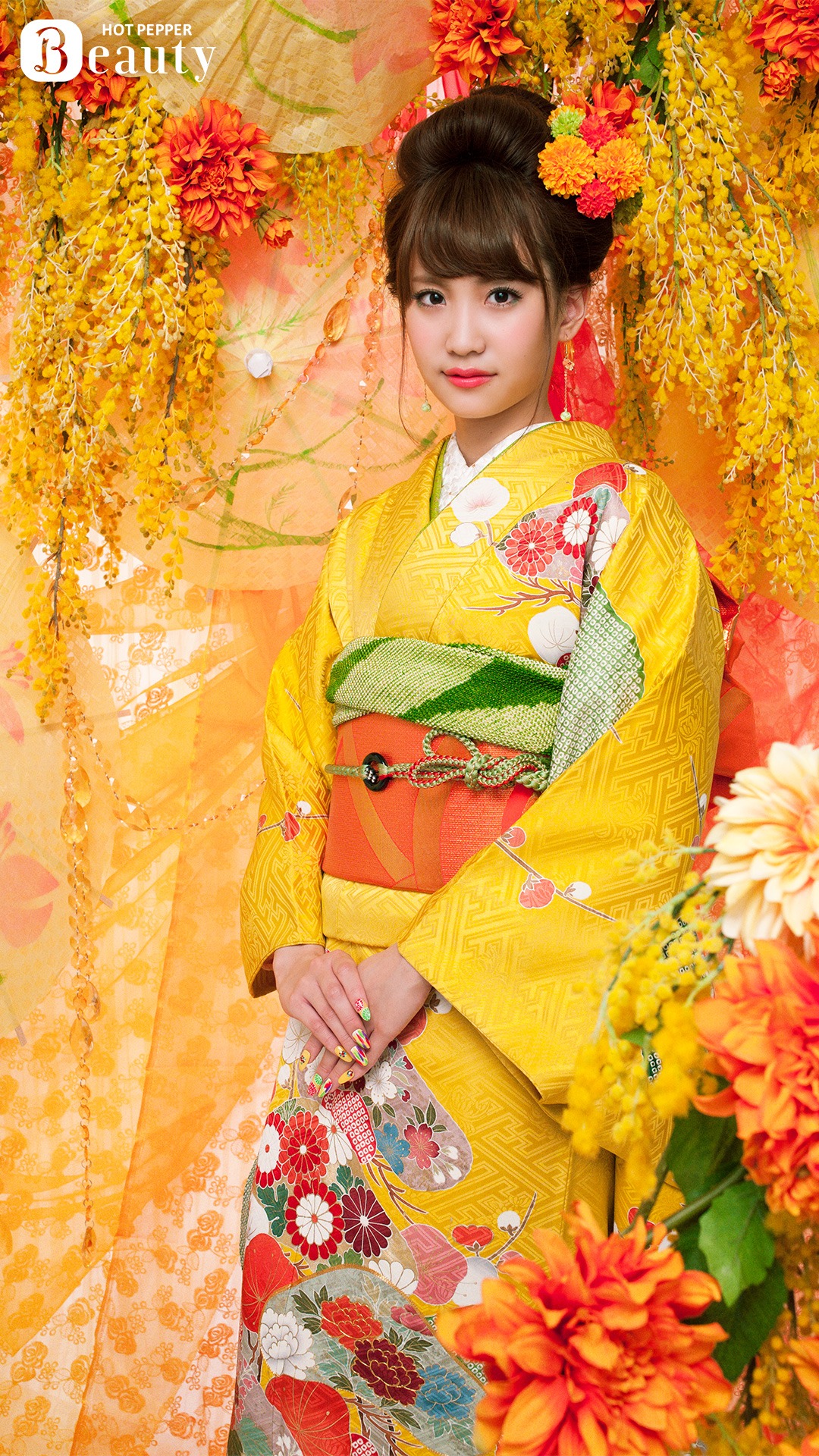 「Hot Pepper Beauty」キャンペーンのために撮影された永尾まりやの記念写真。