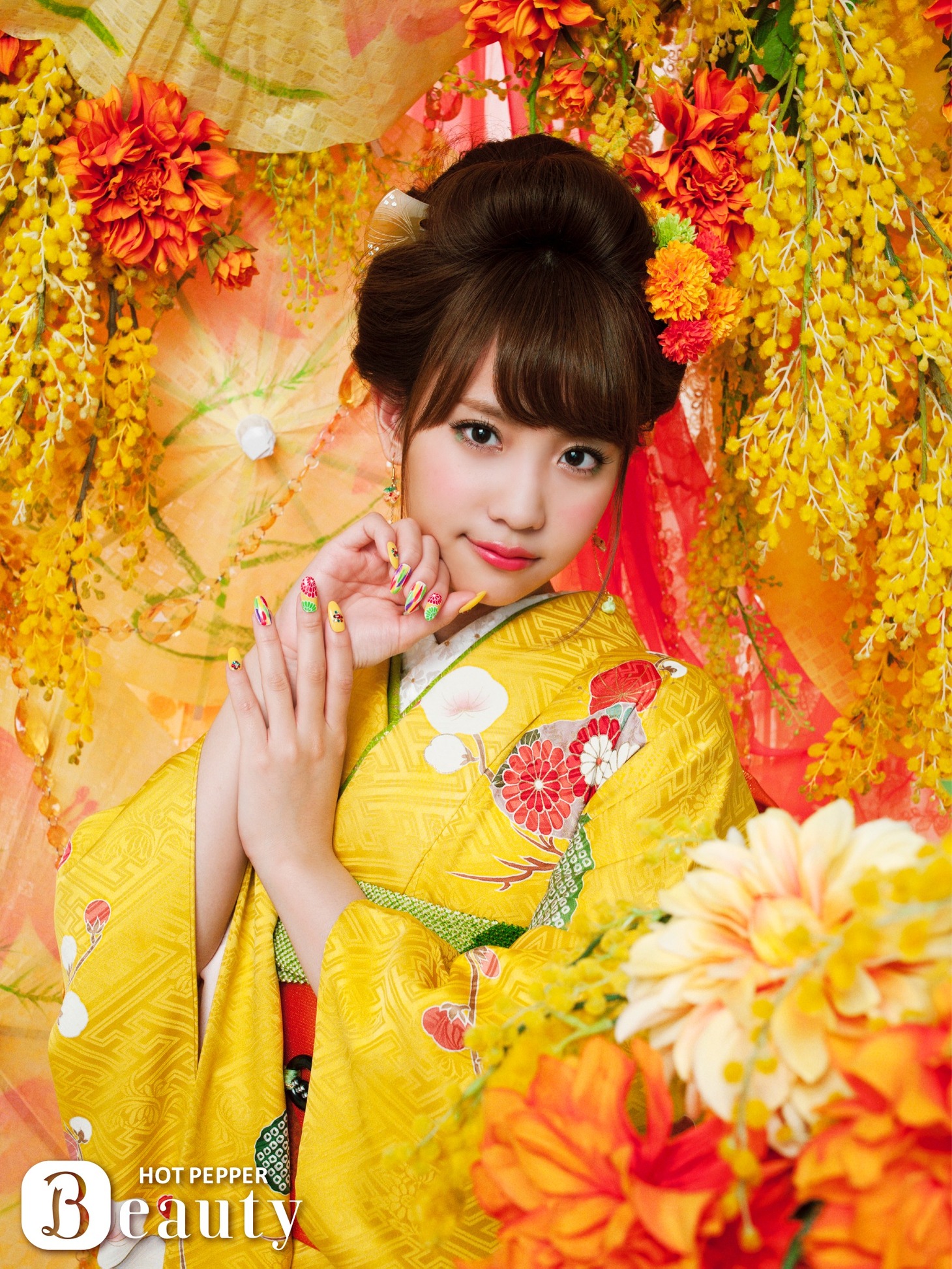 「Hot Pepper Beauty」キャンペーンのために撮影された永尾まりやの記念写真。