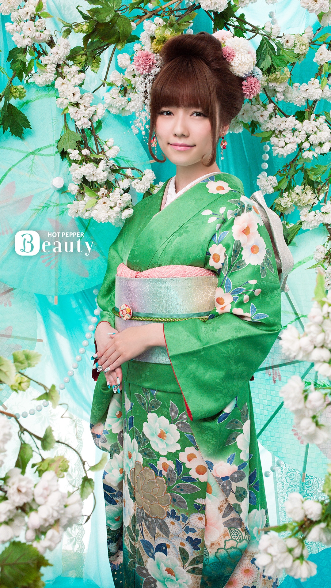 「Hot Pepper Beauty」キャンペーンのために撮影された島崎遥香の記念写真。