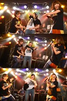 バニビTシャツを重ね着していた藤岡みなみ（写真中央）。