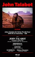 「JOHN TALABOT “DJ-Kicks” World Tour」告知ビジュアル