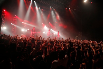 「ニコ タッチズ ザ ウォールズ ノ フェスト」東京公演よりNICO Touches the Wallsのライブの様子。（撮影：上飯坂一）