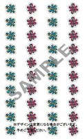 「むにむにの花のシールシート」のサンプル。