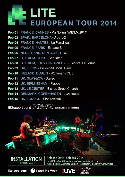 「LITE Europian tour 2014」フライヤー