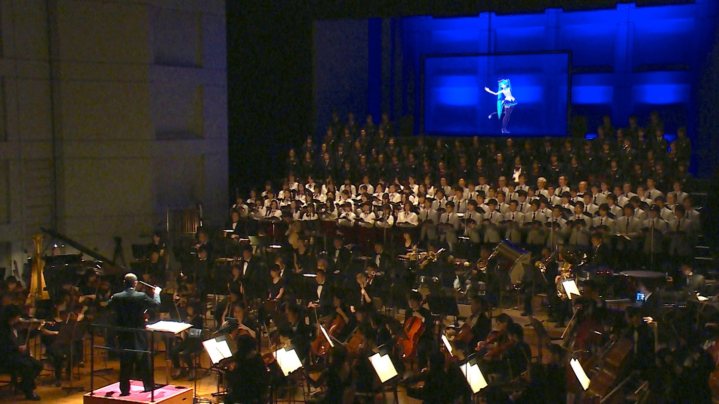 「イーハトーヴ交響曲」上演中の様子。(C)Crypton Future Media, INC.  www.piapro.net