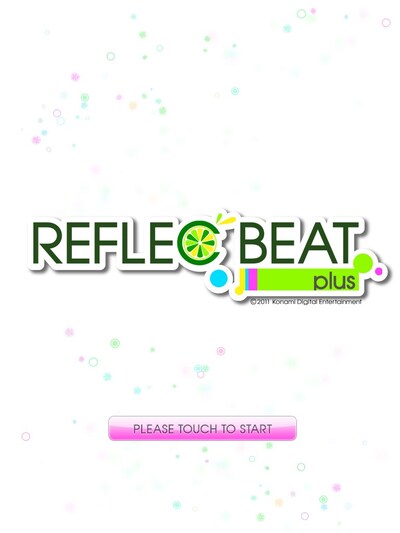 「REFLEC BEAT plus」のタイトル画面。