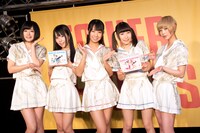 でんぱ組.inc。写真右の最上もがは体調不良のため「神相撲大会」を欠場。