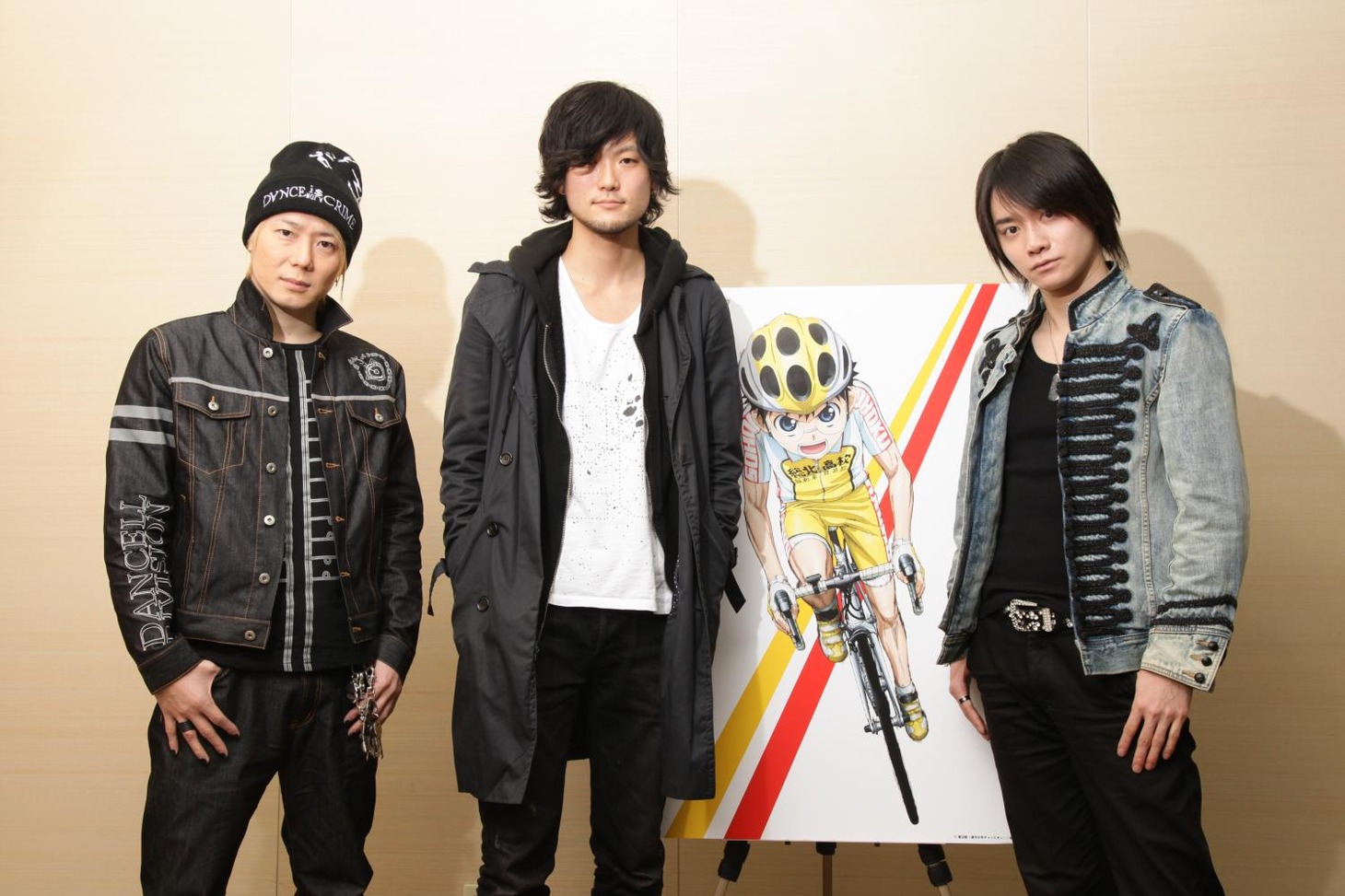 左から高津戸信幸（DIRTY OLD MEN）、SHINJI、GO（以上2名AUTRIBE）。