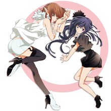 ハラカズヒロによるイラスト。左からYun*chi、アカツキ。