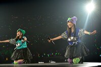 事務所に推され隊（左から有安杏果、高城れに）