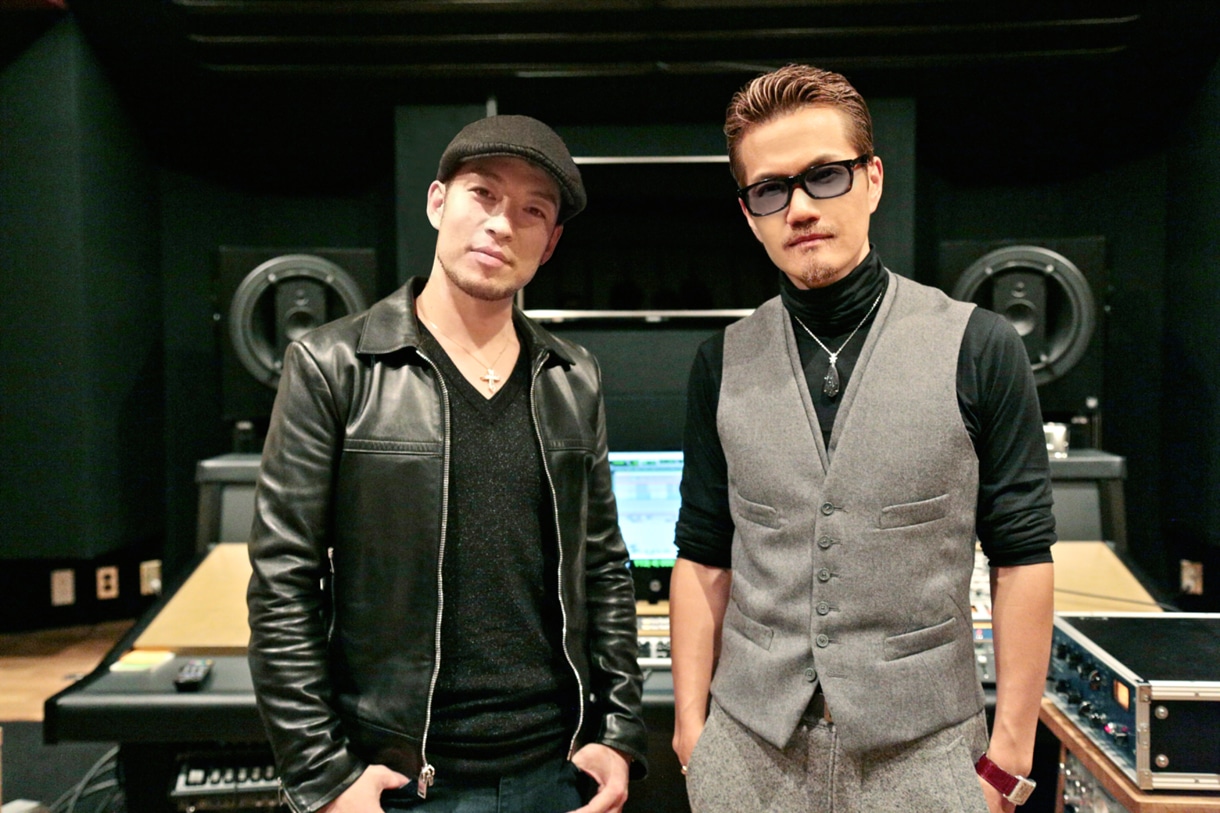 新曲3曲をレコーディングした清木場俊介とEXILE ATSUSHI。