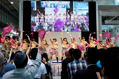 さくら学院「Jump Up～ちいさな勇気～」リリースイベントの様子。