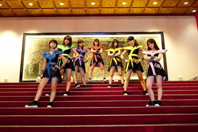 アップアップガールズ（仮）「ENJOY!! ENJO(Y)!!」PV撮影の様子。