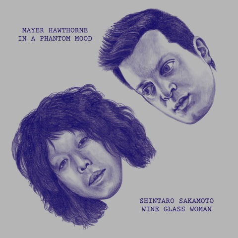 坂本慎太郎 / メイヤー・ホーソーン「Wine Glass Woman / In a Phantom Mood」zelone盤ジャケット
