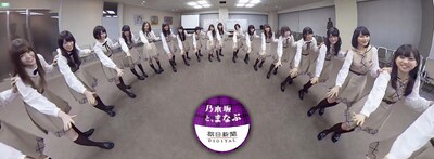 「ぐるっと乃木坂46 360度パノラマ動画」のワンシーン。