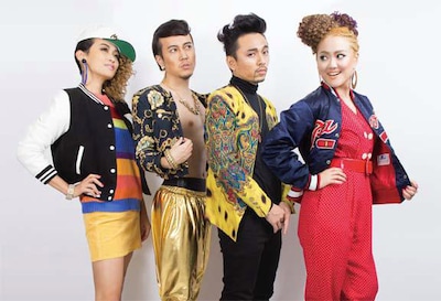 DRAMATIC SOUL。左からルンヒャン、Hiro-a-key、竹本健一、Fire Lily。