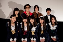 東京女子流主演映画「5つ数えれば君の夢」初日舞台挨拶の様子。