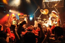 BUZZ THE BEARS「“GOLDCAGE” RELEASE TOUR – GOLD RUSH TOUR –」東京・UNIT公演の様子。