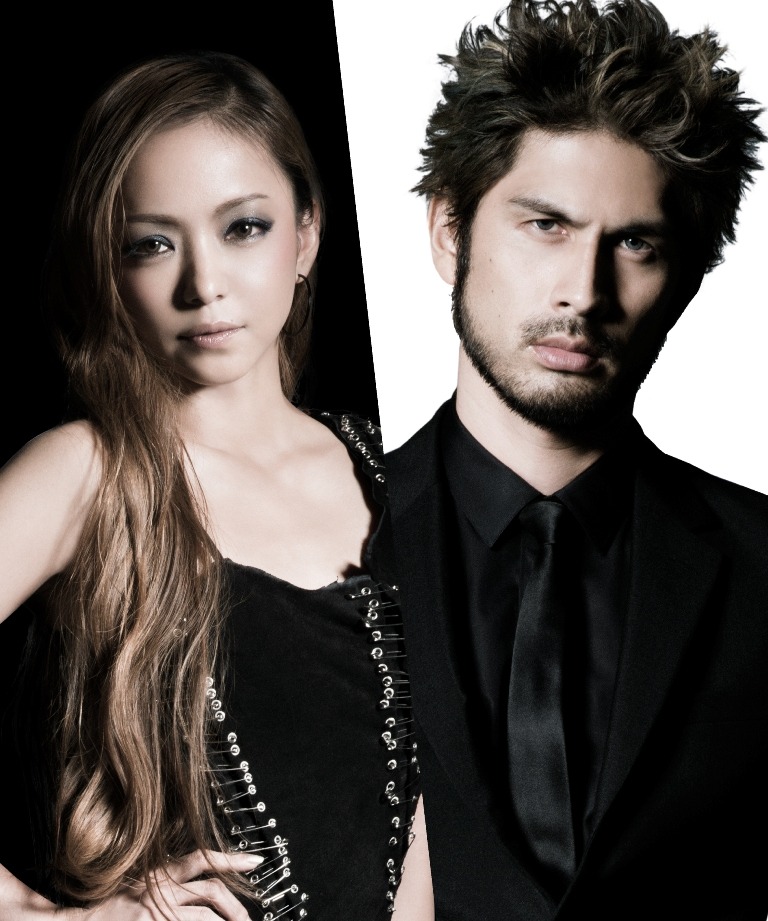 平井堅と安室奈美恵のコラボビジュアル。