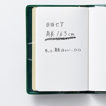 「私立手越女子高等学校 公式生徒手帳」見本。庄司芽生が演じる宇佐美の手書きメモ。