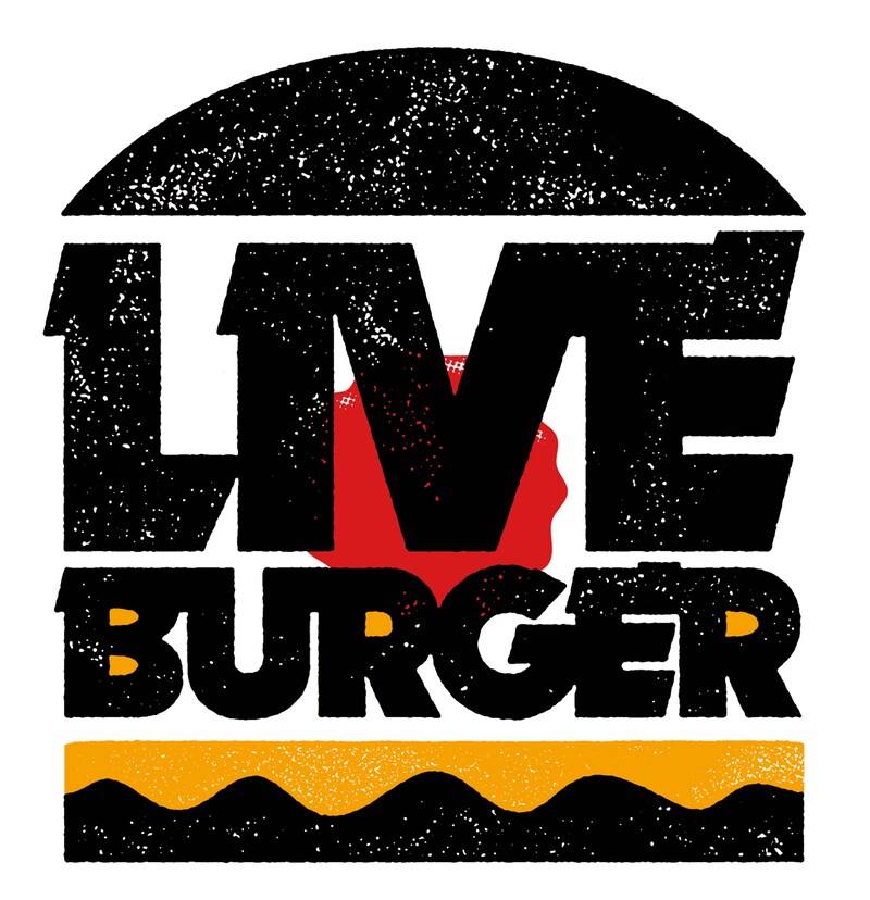 「LIVE BURGER」ロゴ