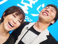 「僕らの音楽」収録時の渡瀬マキ（LINDBERG）と上原浩治。