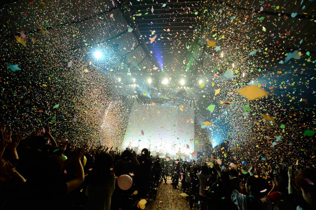 昨日3月23日に行われた「one-man live 2014 at 国立代々木競技場・第一体育館」の様子。 （photo by Rui Hashimoto［SOUND SHOOTER］）