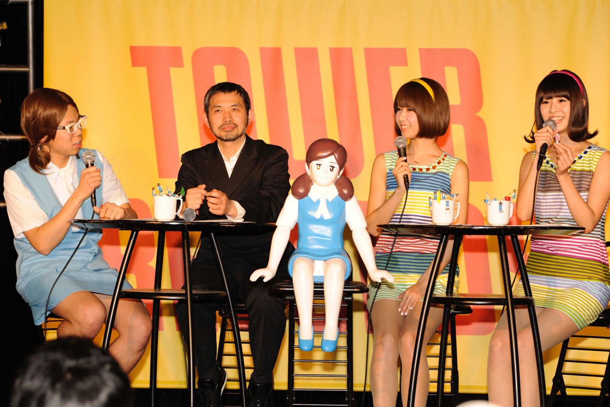 T-Palette Records×コップのフチ子「NO MUSIC, NO FUCHICO?」記者会見の様子。
