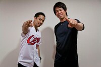 左からTEE、前田健太投手。