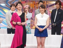 「新堂本兄弟」トーク収録時の剛力彩芽と岡本玲。