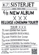「SISTER JET TOUR X X X」フライヤー