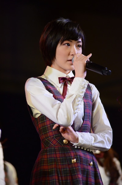 選抜総選挙立候補についてファンに報告する生駒里奈。