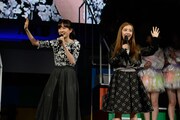 「AKB48リクエストアワーセットリストベスト200 2014」にサプライズで登場した前田敦子と板野友美。(c)AKS