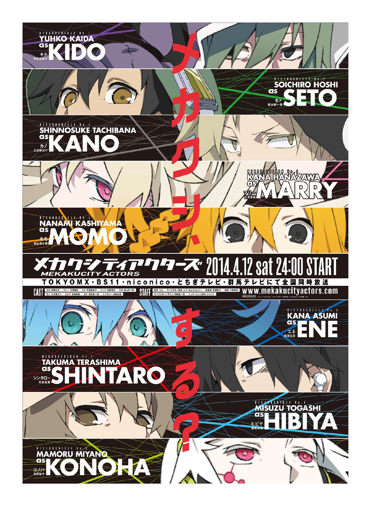 アニメ「メカクシティアクターズ」キービジュアル