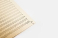 「菅野よう子オリジナル五線紙」B4（18段）サンプル