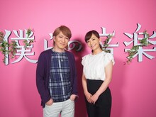 「僕らの音楽」収録時の小室哲哉と華原朋美。