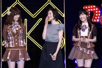 「パピコ」CM撮影現場にて行われた囲み取材の様子。(c)AKS