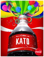 「コカ・コーラ」ネームボトルカードのイメージ画像。