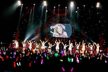 「Berryz工房デビュー10周年記念コンサートツアー2014春 ～リアルBerryz工房～」渋谷公会堂公演の様子。