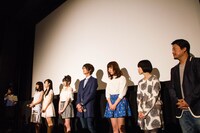 「死の実況中継 劇場版」公開初日舞台挨拶イベントの様子。
