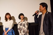「死の実況中継 劇場版」公開初日舞台挨拶イベントの様子。