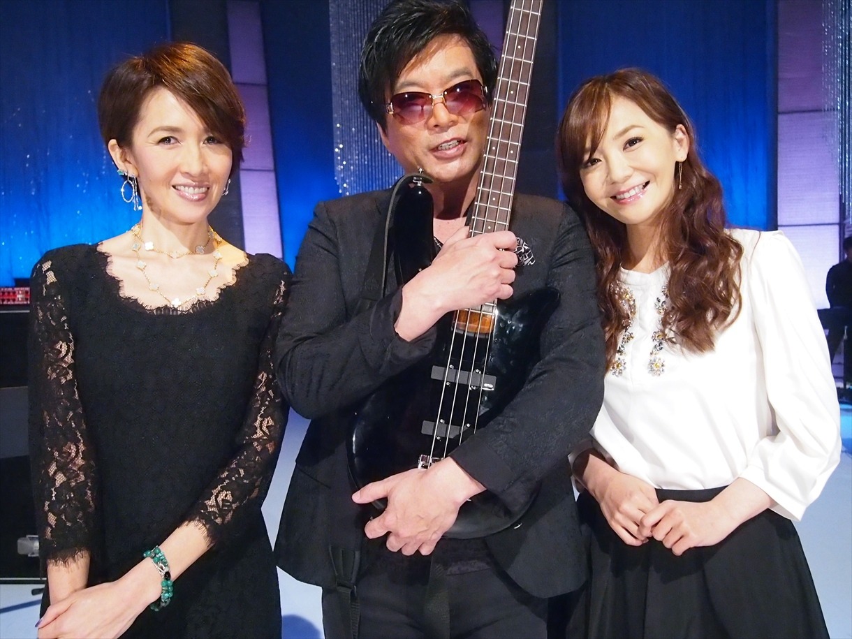 「MUSIC FAIR」収録時の工藤静香、後藤次利、華原朋美。