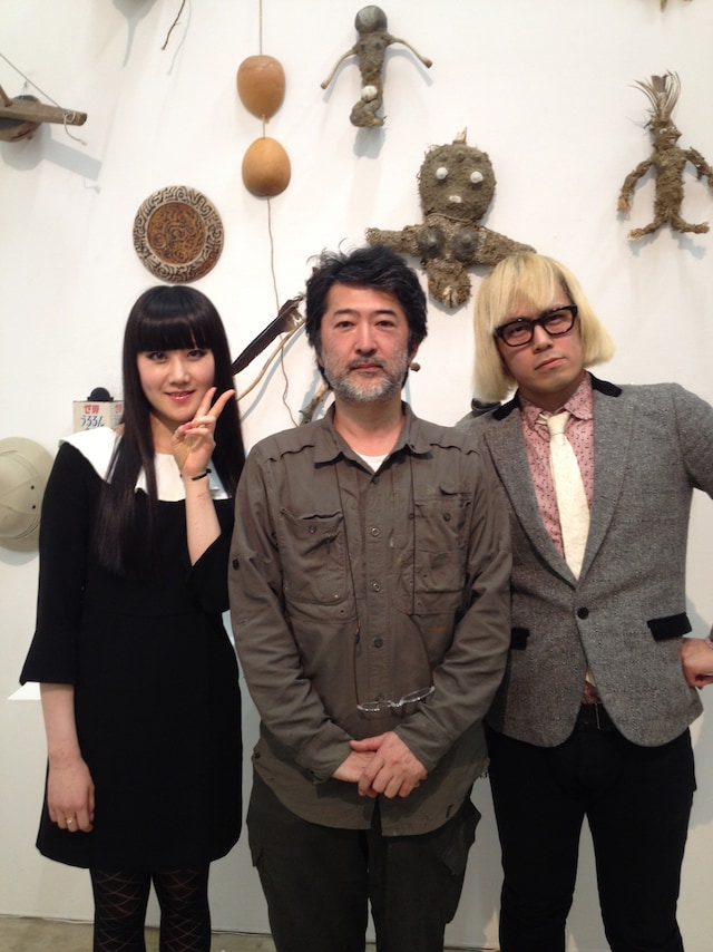 左から浜崎容子、会田誠、松永天馬。